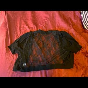 Black and Lace half Cardigan, size 2XL